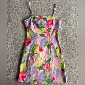 Multicolored floral summer mini dress